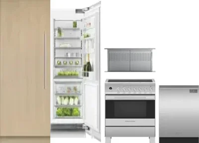 5 Piece Package Includes Refrigerator, Freezer, Range, Hood And Dishwasher